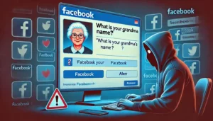 Concept art of Facebook Quiz Phishing Scam